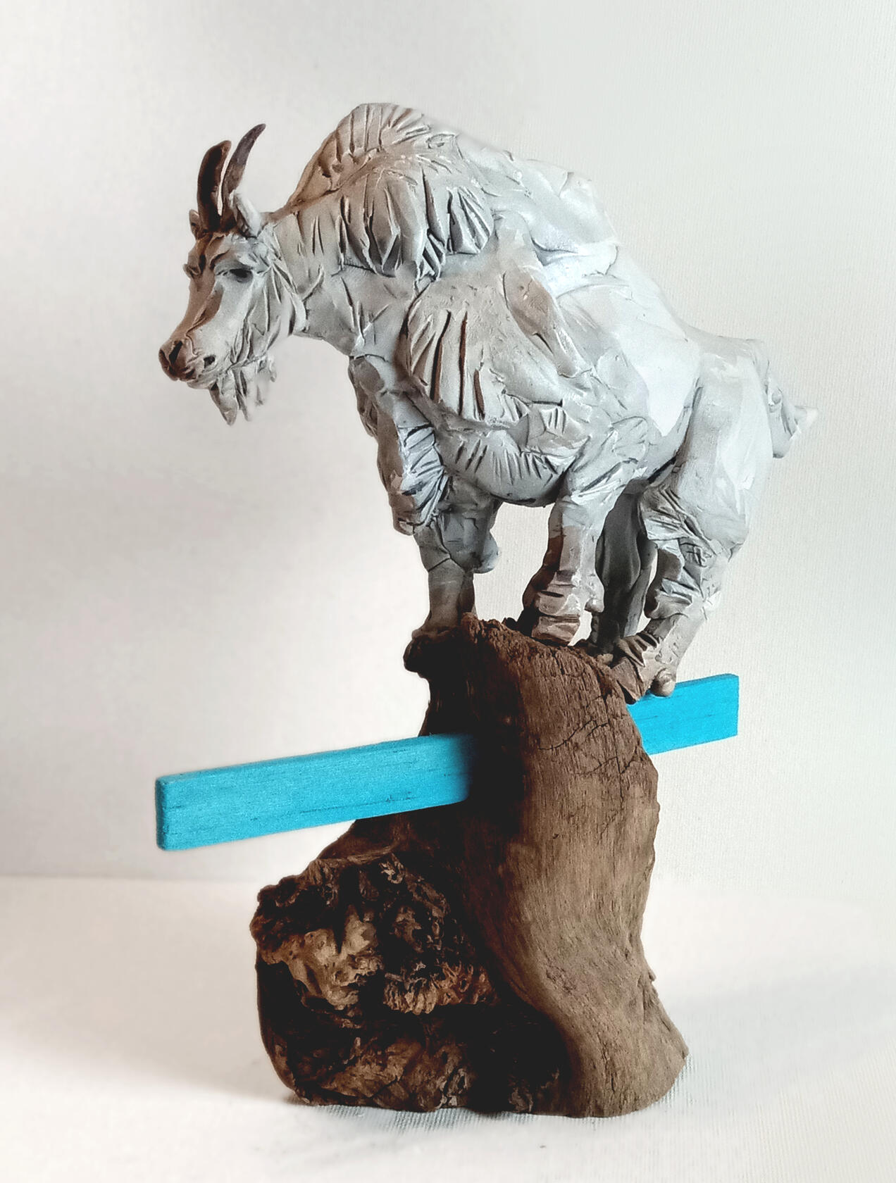 *polymer clay, balsa wood & scrap wood base, acrylics*