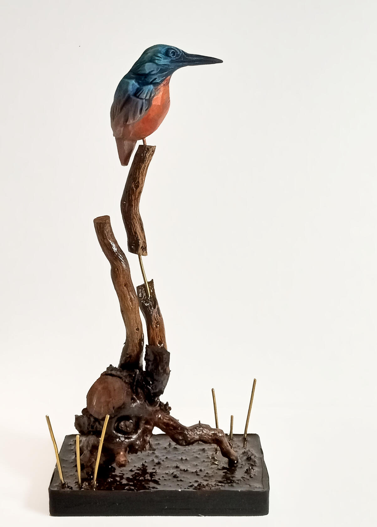 *polymer clay, balsa wood & scrap wood base, acrylics*